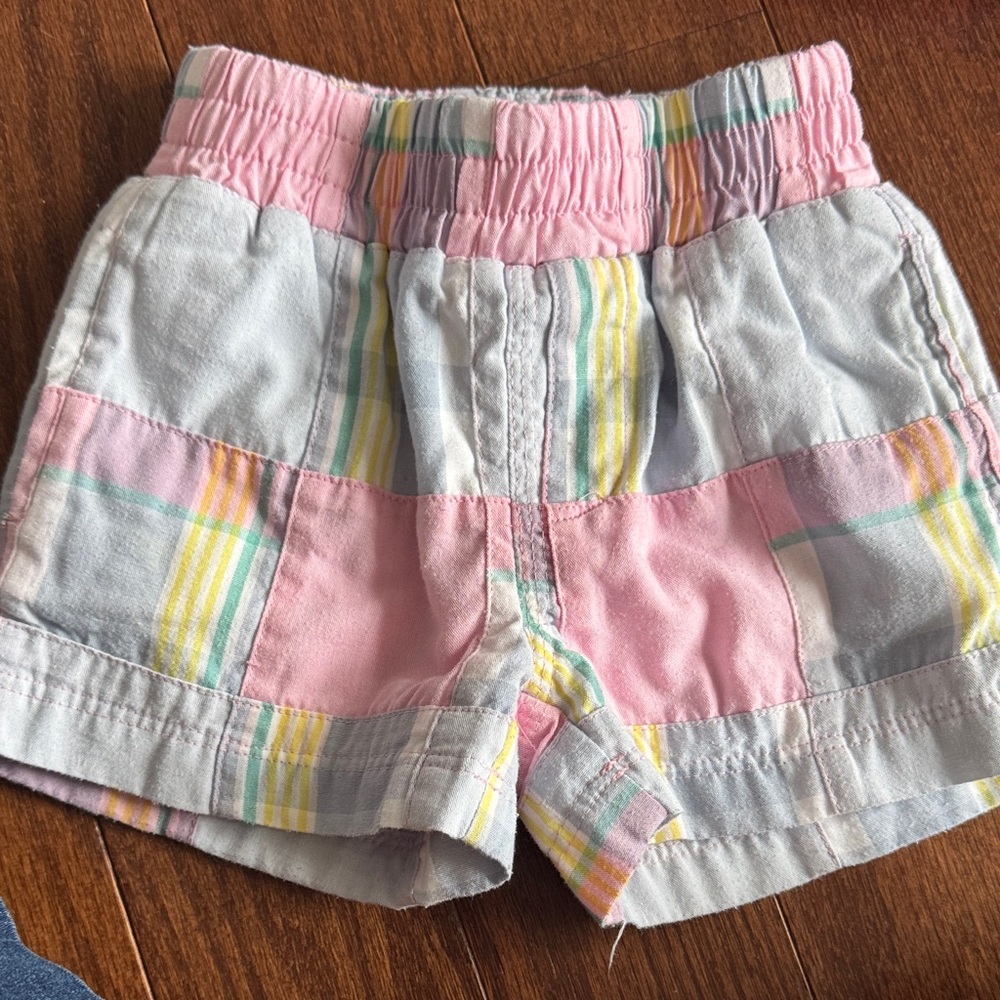 Colorful Kids Plaid Shorts